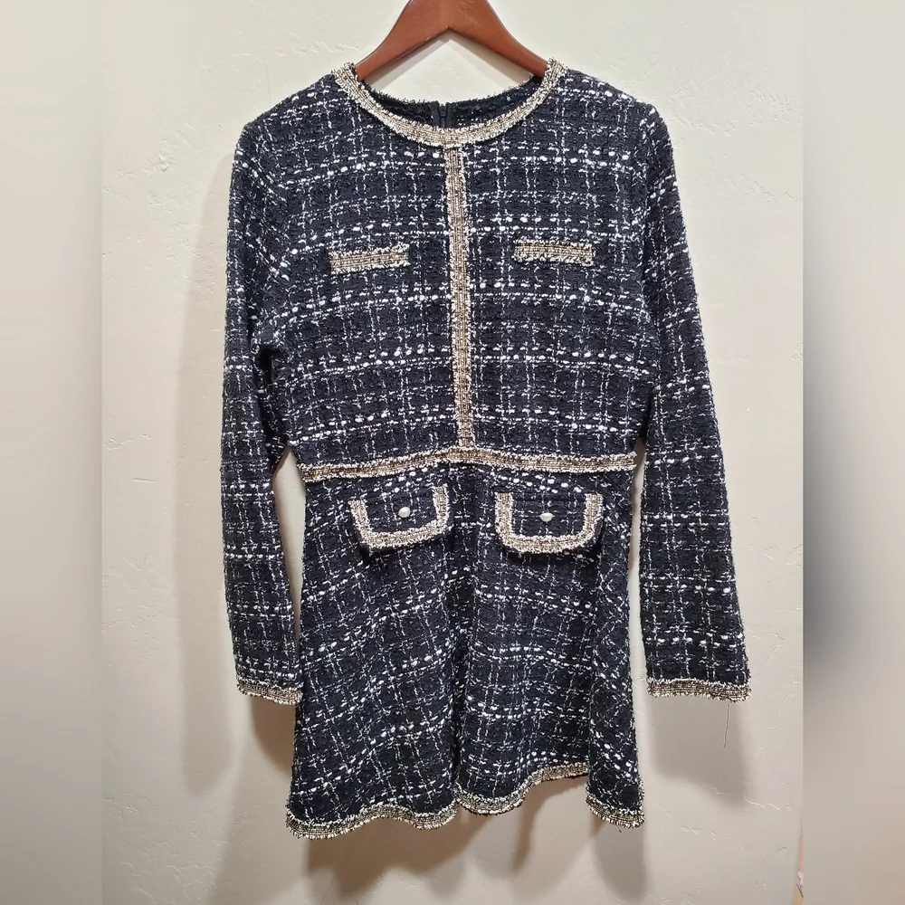 Elegant Shein tweed dress - Picture 2 of 8